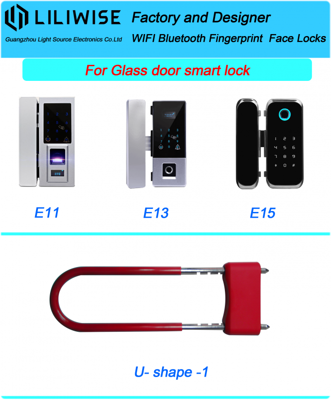 اثر انگشت بیومتریک الکترونیکی دسترسی به قفل درب شیشه ای هوشمند WiFi Bluetooth APP 1