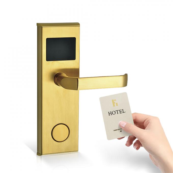 304 قفل درب دسترسی از کارت ضد زنگ ، قفل درب هتل RFID Keyless Lock 0