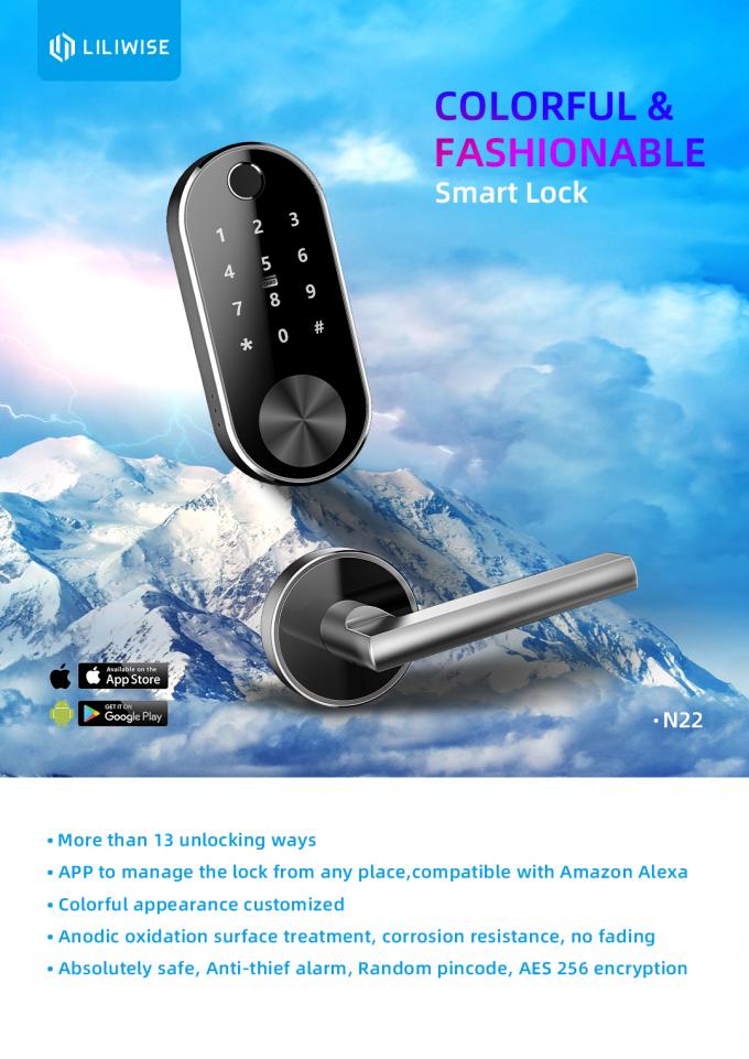 قفل درب اثر انگشت فای موبایل Kifad با باتری 4 * 1.5V AAA استاندارد آمریکایی 0