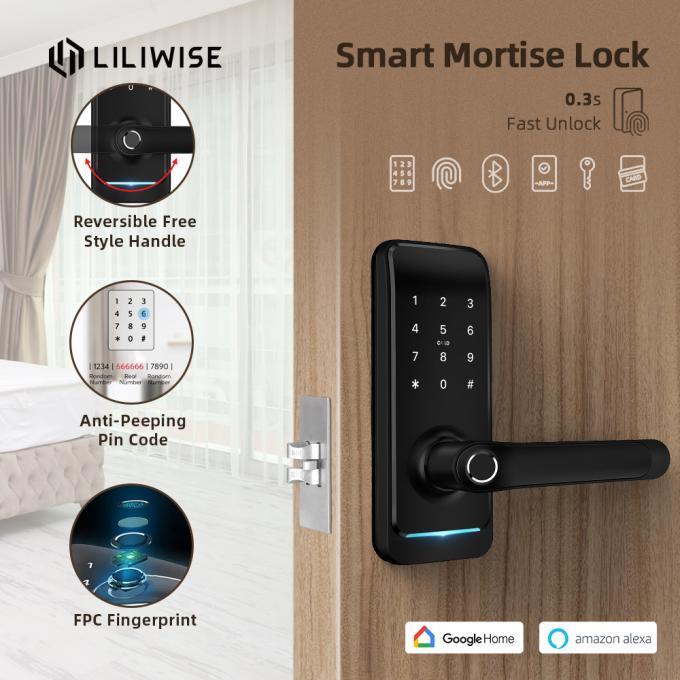 قفل درب الکترونیکی ضد آب قفل قفل درب هوشمند بلوتوث Smart Mortise 0