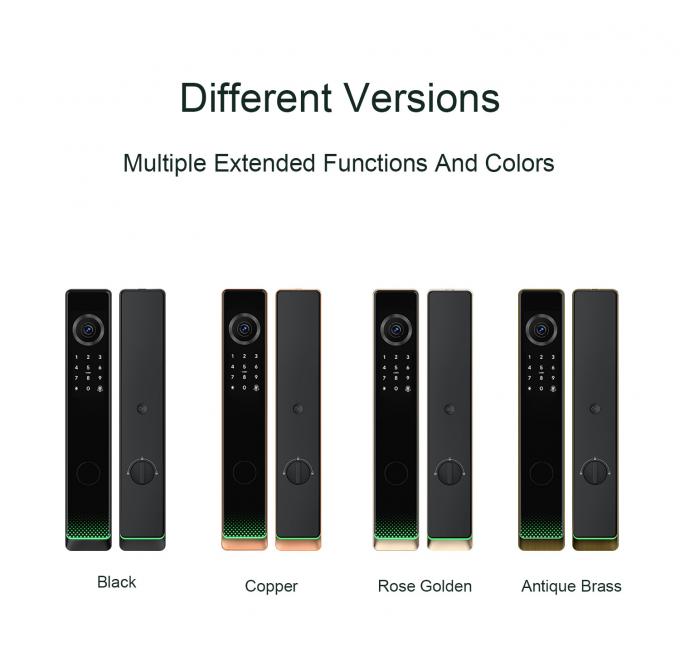 Liliwise Fully Automatic Luxury Electronic Smart Entry Door Locks Wifi Ble Fingerprint Tuya TTlock قفل درب هوشمند با دوربین 4