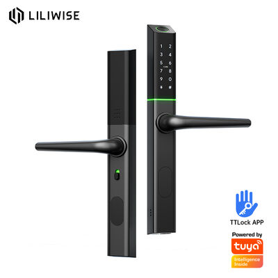 Liliwise موقعیت سیلندر تنظیم شده قفل های هوشمند فوق باریک آلومینیوم قفل درب هوشمند دیجیتال الکترونیکی برای 72mm 85mm 90mm 92mm