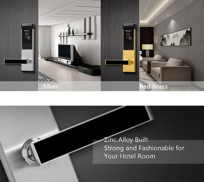 قفل های هوشمند الکترونیکی هتل ، سیستم قفل درب هوشمند مدرن Rfid 1